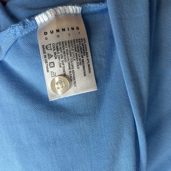 Dunning Men’s Golf Polo Shirt Light Blue Size XL NWOT - Picture 7 of 7